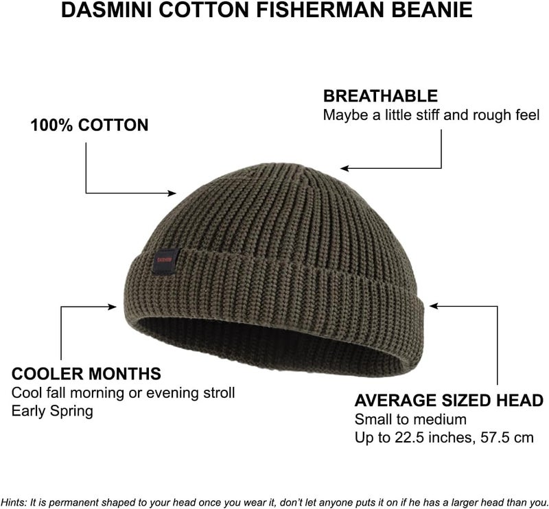 DASMINI Fisherman Beanie Hats for Men Women,Knit Trawler Skull Cap,Watch Cap,Spring Fall Winter Warm Short Hats - Image 5